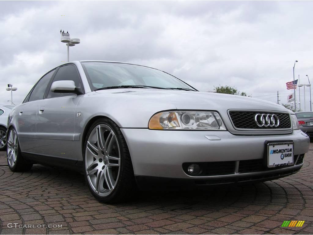 2001 A4 1.8T Sedan - Light Silver Metallic / Onyx photo #7