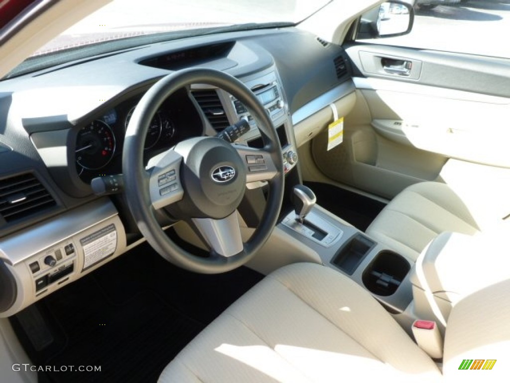 2011 Outback 2.5i Wagon - Ruby Red Pearl / Warm Ivory photo #3