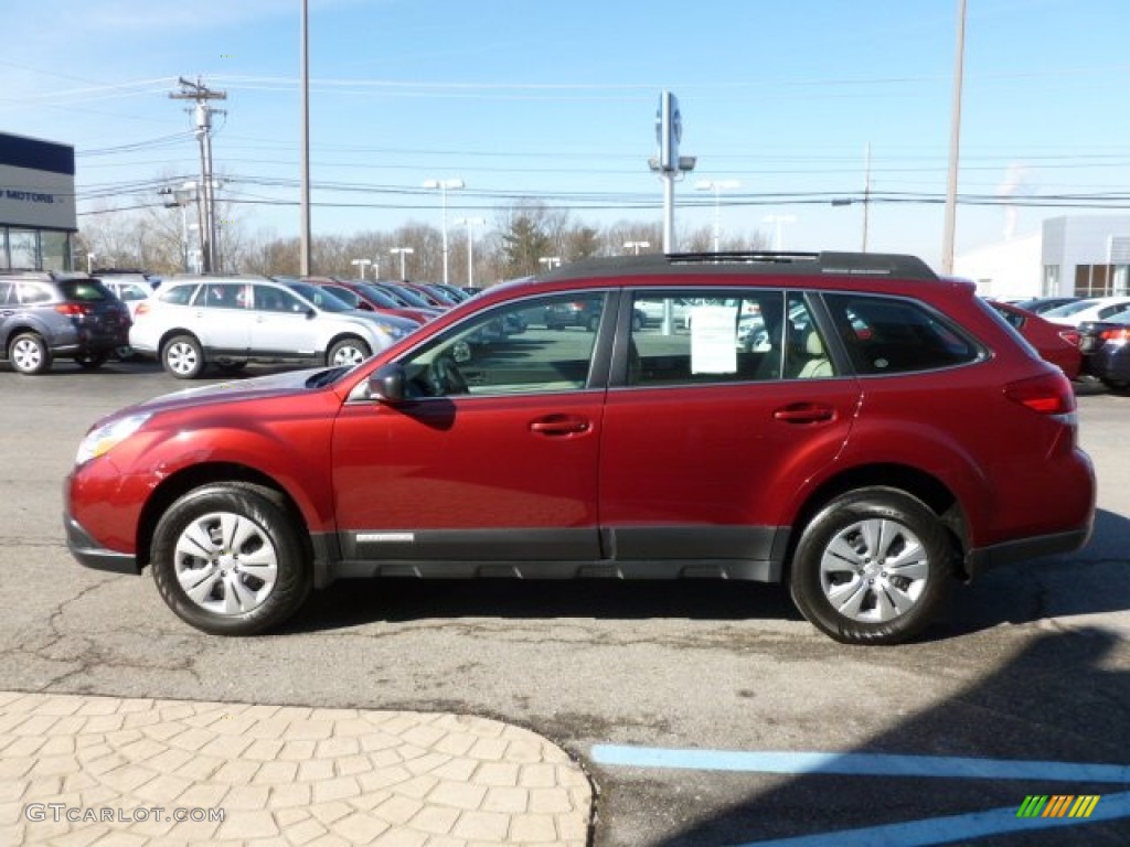 2011 Outback 2.5i Wagon - Ruby Red Pearl / Warm Ivory photo #8