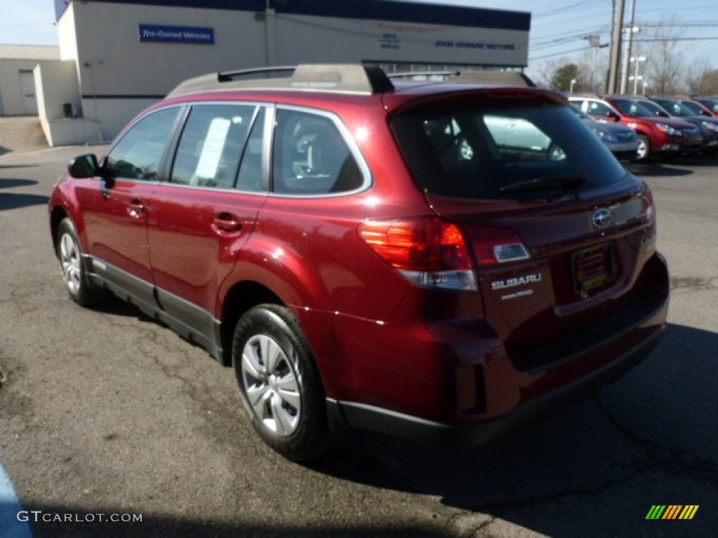 2011 Outback 2.5i Wagon - Ruby Red Pearl / Warm Ivory photo #9