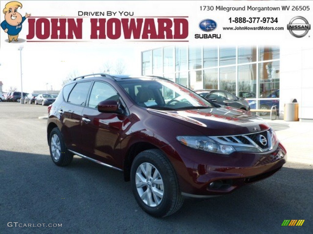 2012 Murano SV AWD - Merlot / Beige photo #1