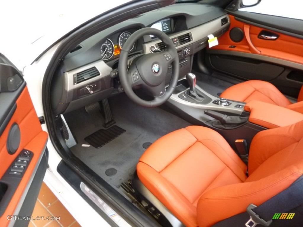 Coral Red/Black Interior 2012 BMW 3 Series 335i Convertible Photo #60592344