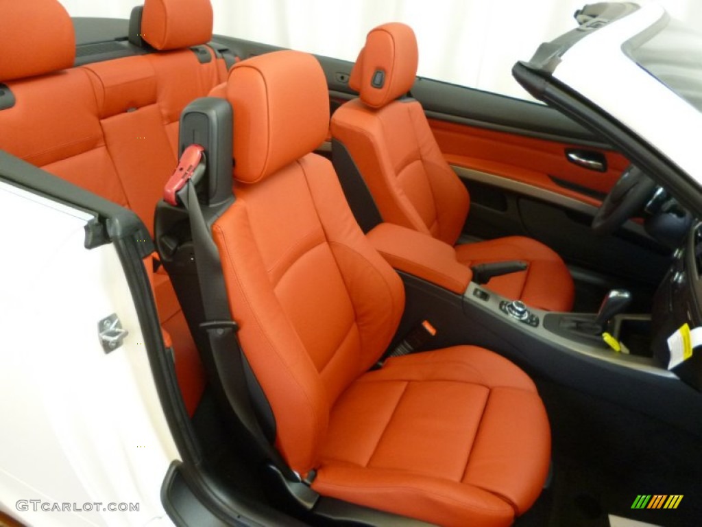 Coral Red/Black Interior 2012 BMW 3 Series 335i Convertible Photo #60592359