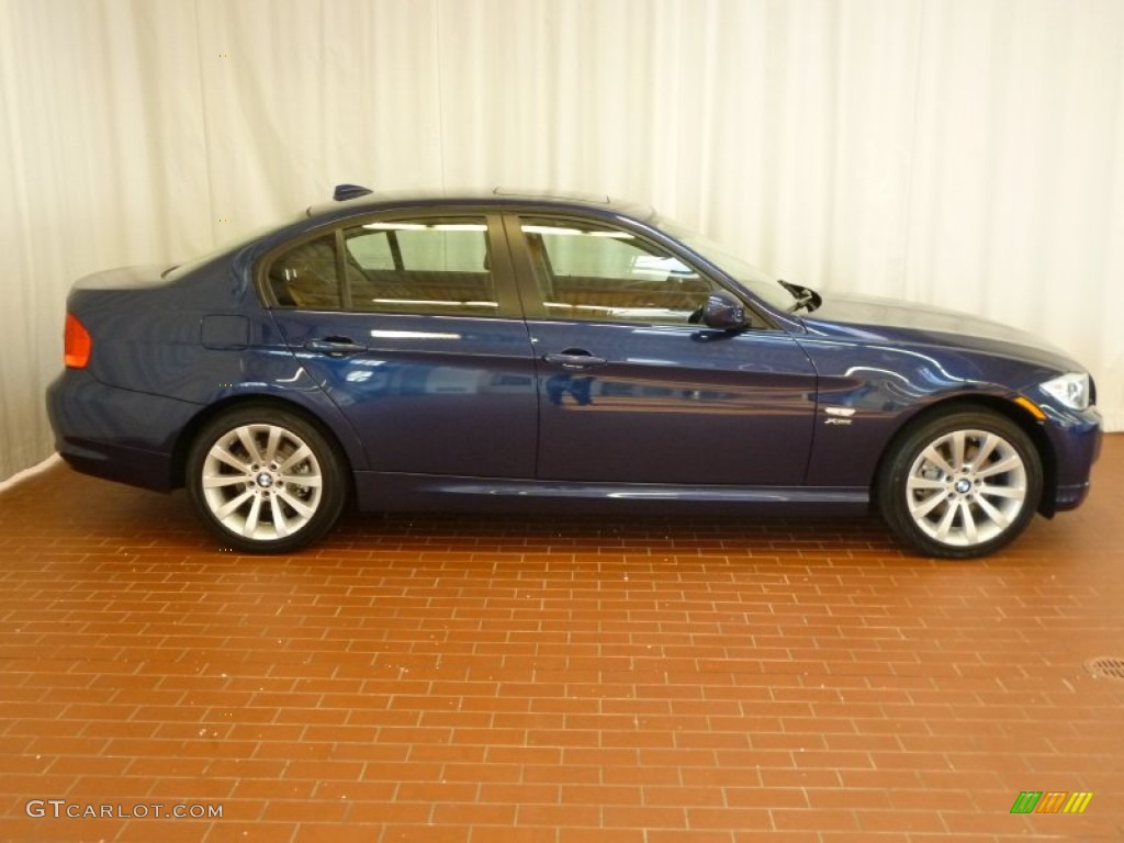 2011 3 Series 328i xDrive Sedan - Deep Sea Blue Metallic / Saddle Brown Dakota Leather photo #3