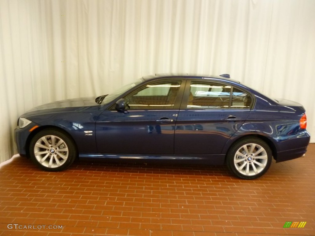 2011 3 Series 328i xDrive Sedan - Deep Sea Blue Metallic / Saddle Brown Dakota Leather photo #4