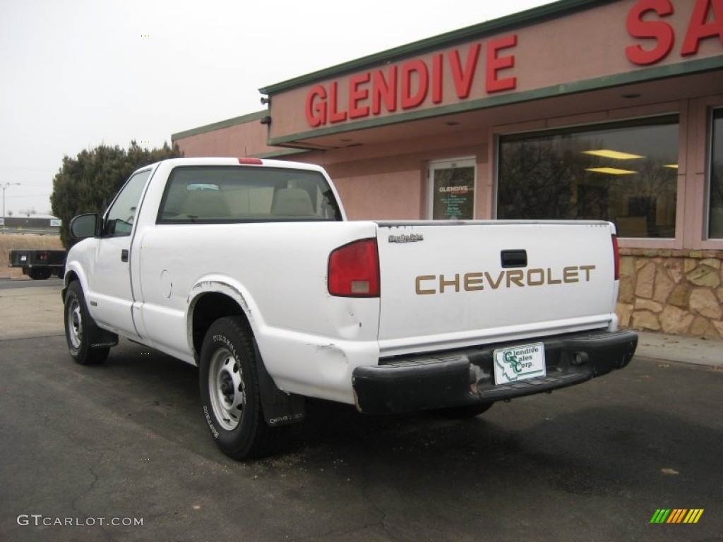 1999 S10 LS Regular Cab 4x4 - Summit White / Graphite photo #5