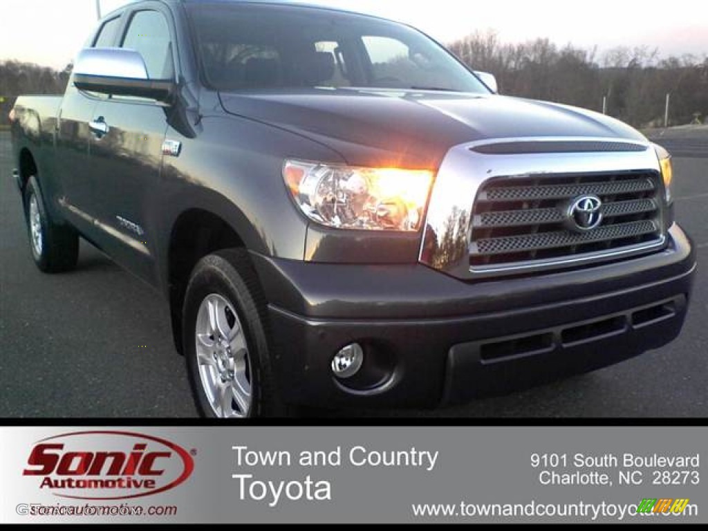 2009 Tundra Limited Double Cab 4x4 - Slate Gray Metallic / Red Rock photo #1