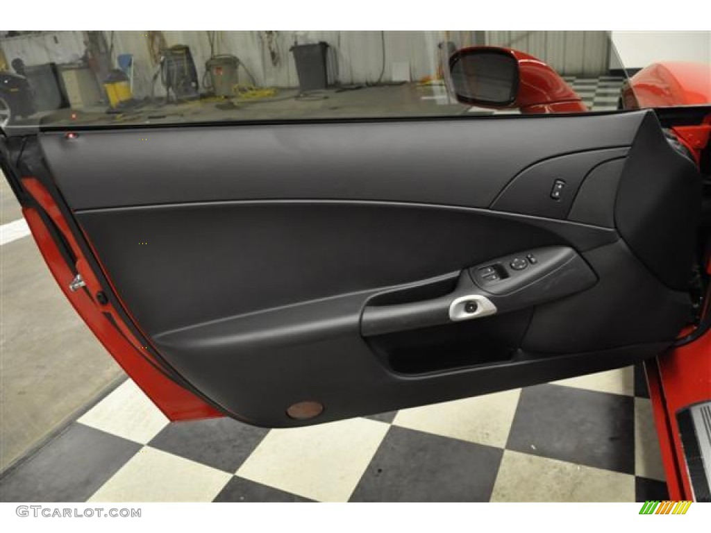 2011 Chevrolet Corvette Coupe Ebony Black Door Panel Photo #60593892