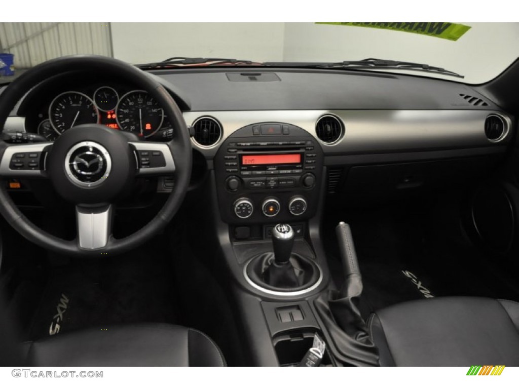 2010 Mazda MX-5 Miata Touring Hard Top Roadster Black Dashboard Photo #60594762