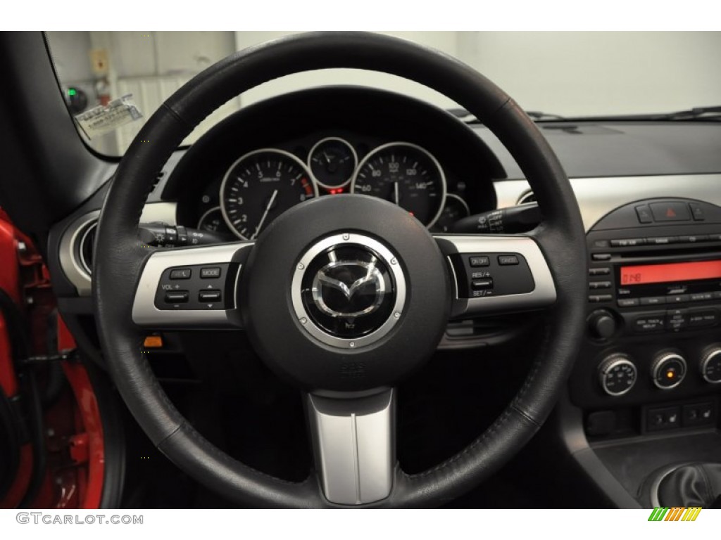 2010 Mazda MX-5 Miata Touring Hard Top Roadster Black Steering Wheel Photo #60594771