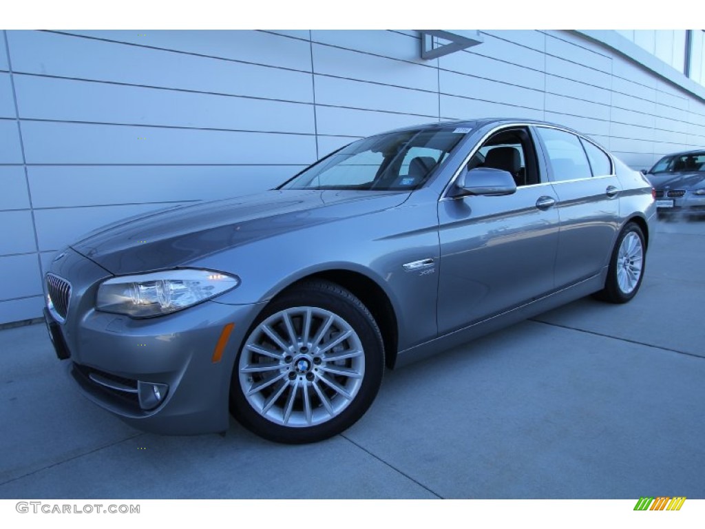 2011 5 Series 535i xDrive Sedan - Space Gray Metallic / Black photo #1