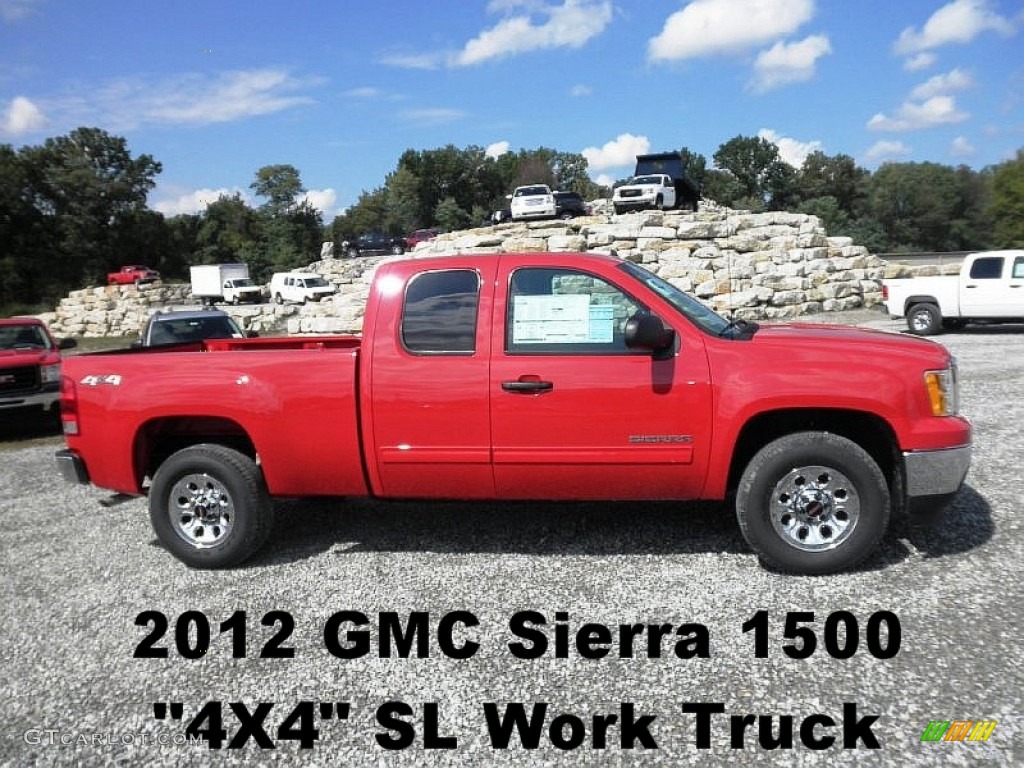 2012 Sierra 1500 SL Extended Cab 4x4 - Fire Red / Dark Titanium photo #1