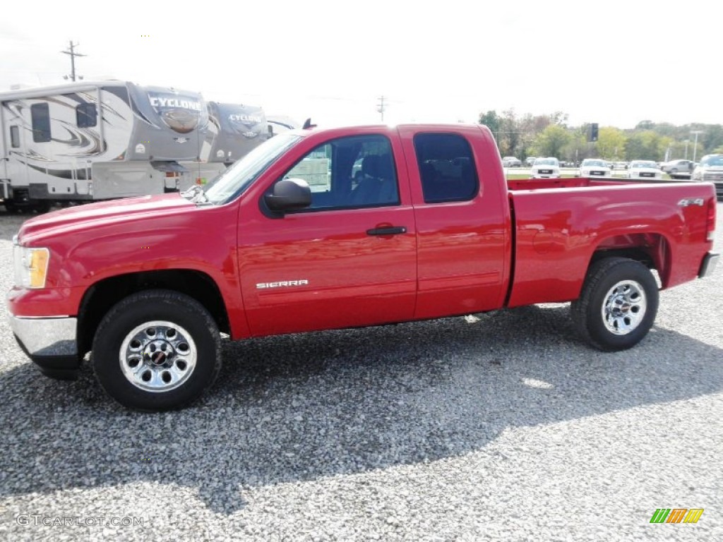 2012 Sierra 1500 SL Extended Cab 4x4 - Fire Red / Dark Titanium photo #4