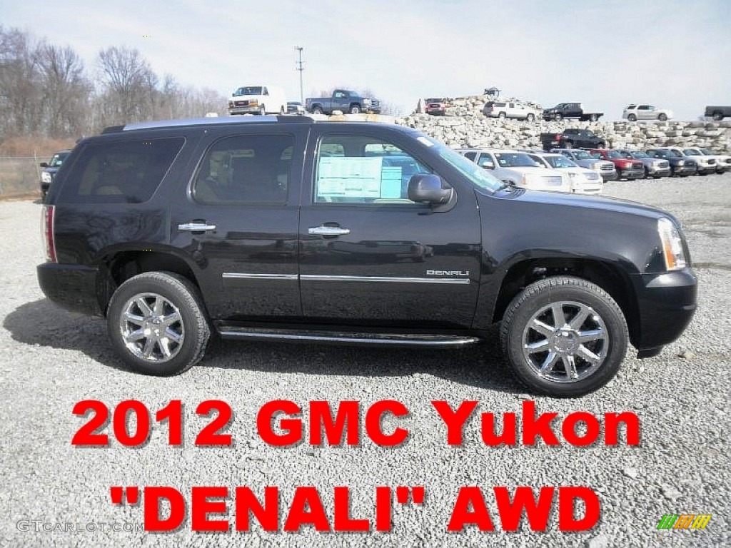2012 Yukon Denali AWD - Carbon Black Metallic / Cocoa/Light Cashmere photo #1