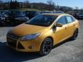 2012 Yellow Blaze Tricoat Metallic Ford Focus SE Sport Sedan  photo #4