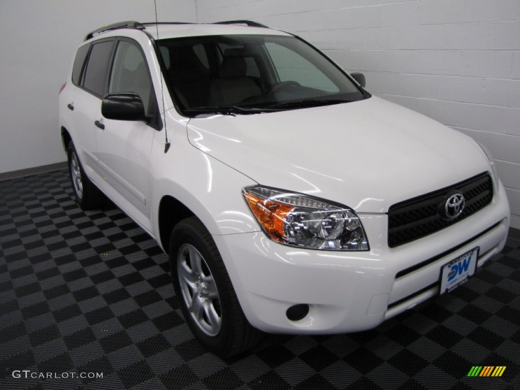 2007 RAV4 4WD - Super White / Ash Gray photo #1