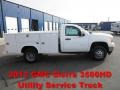 Summit White - Sierra 3500HD Regular Cab Dually Utility Truck Photo No. 1