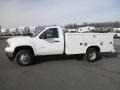 Summit White - Sierra 3500HD Regular Cab Dually Utility Truck Photo No. 4
