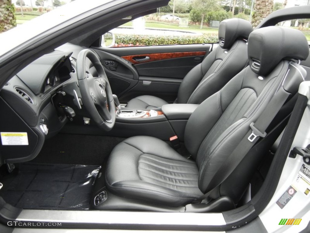 Black Interior 2009 Mercedes-Benz SL 63 AMG Roadster Photo #60599085