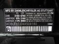  2004 E 320 Sedan Black Color Code 040