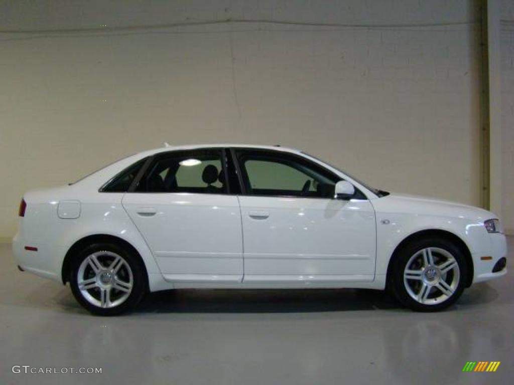 2008 A4 2.0T quattro Sedan - Ibis White / Black photo #3