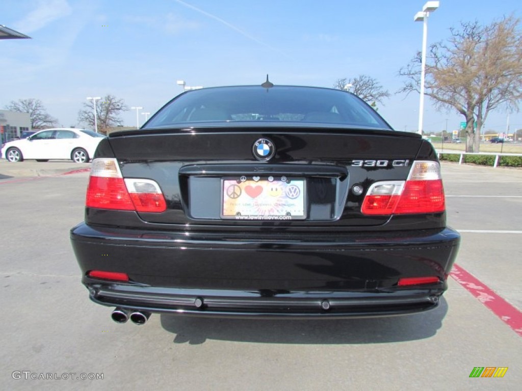 2001 3 Series 330i Coupe - Jet Black / Black photo #4