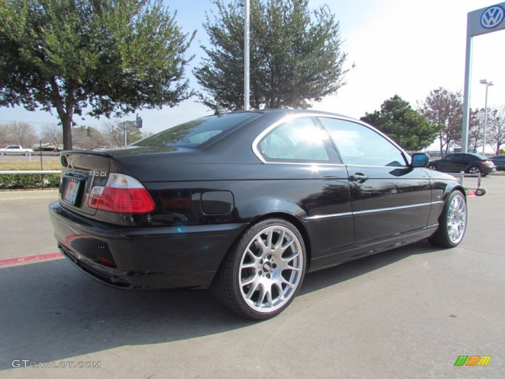 2001 3 Series 330i Coupe - Jet Black / Black photo #5