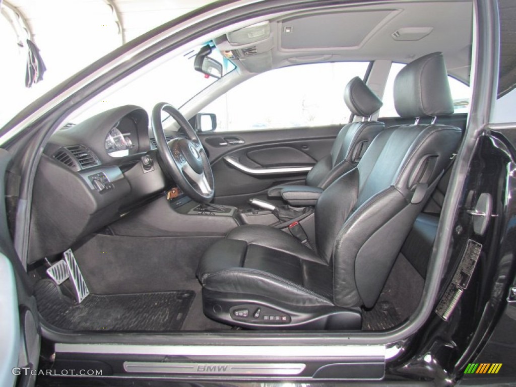 2001 3 Series 330i Coupe - Jet Black / Black photo #9