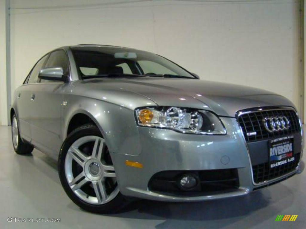 2008 A4 2.0T quattro Sedan - Quartz Grey Metallic / Black photo #1