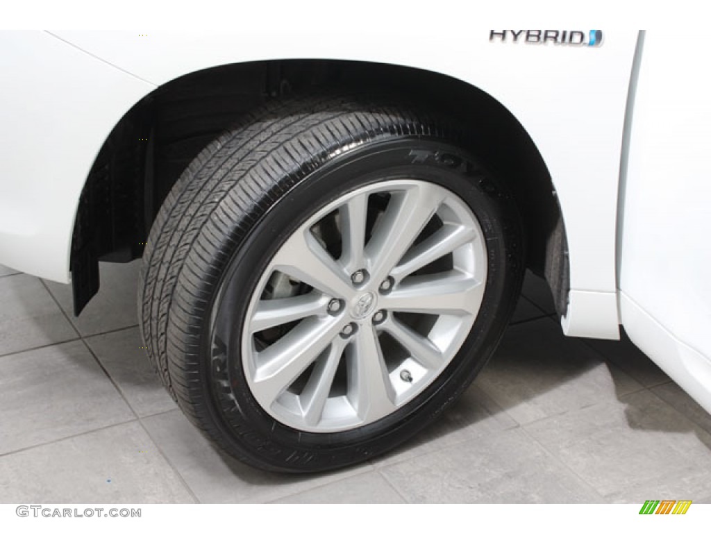 2010 Highlander Hybrid Limited 4WD - Blizzard White Pearl / Ash photo #29