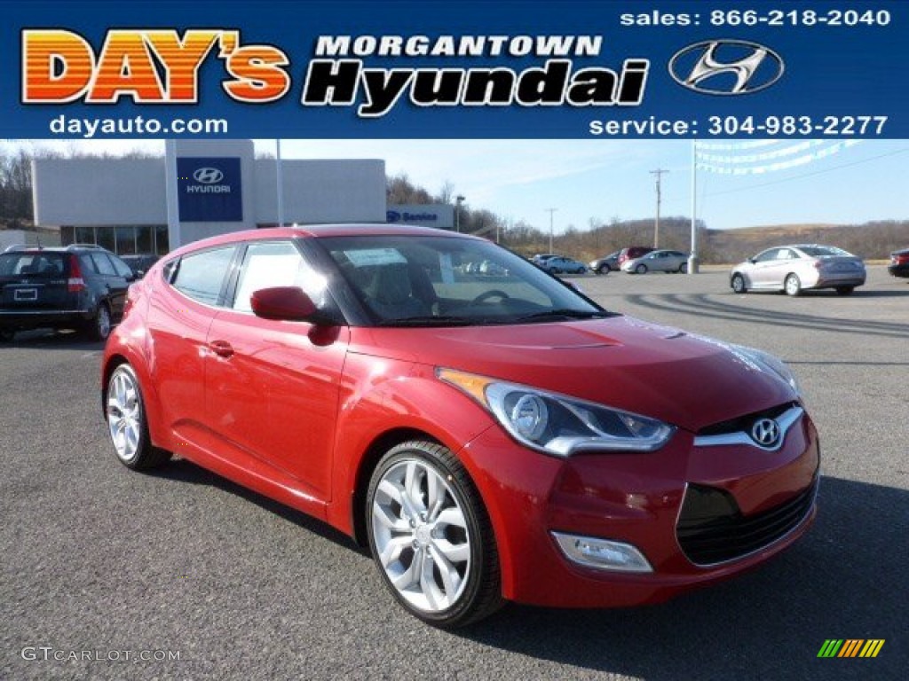 2012 Veloster  - Boston Red / Gray photo #1