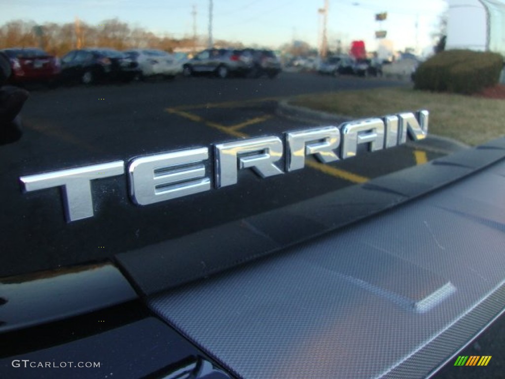 2010 Terrain SLT AWD - Carbon Black Metallic / Jet Black photo #8