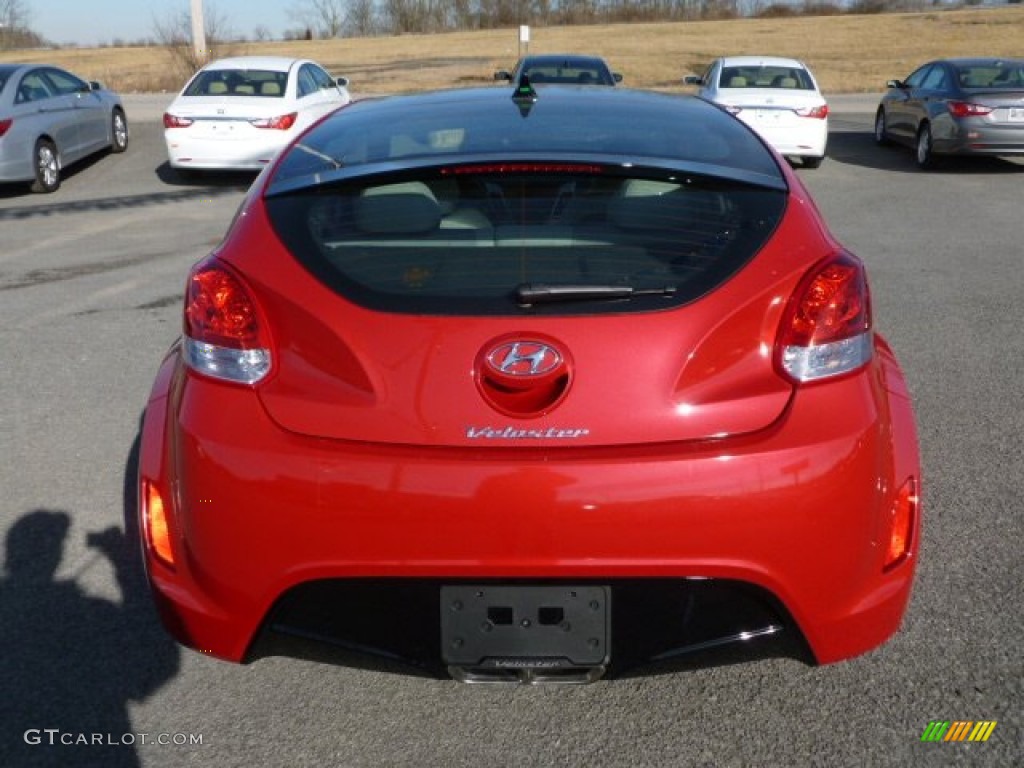 Boston Red 2012 Hyundai Veloster Standard Veloster Model Exterior Photo #60607589