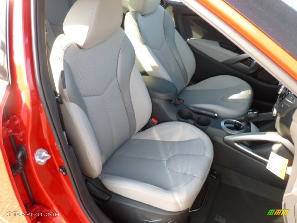Gray Interior 2012 Hyundai Veloster Standard Veloster Model Photo #60607643