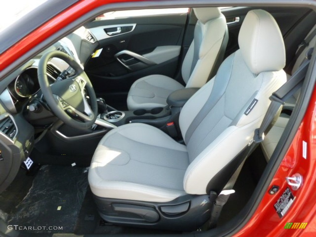 Gray Interior 2012 Hyundai Veloster Standard Veloster Model Photo #60607679