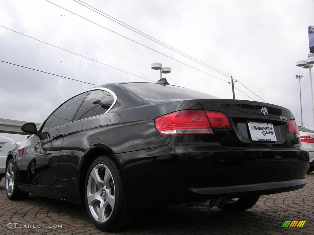 2007 3 Series 328i Coupe - Jet Black / Cream Beige photo #3