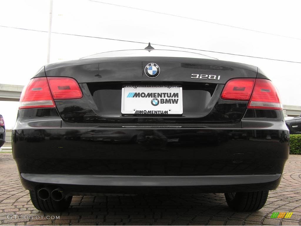 2007 3 Series 328i Coupe - Jet Black / Cream Beige photo #4