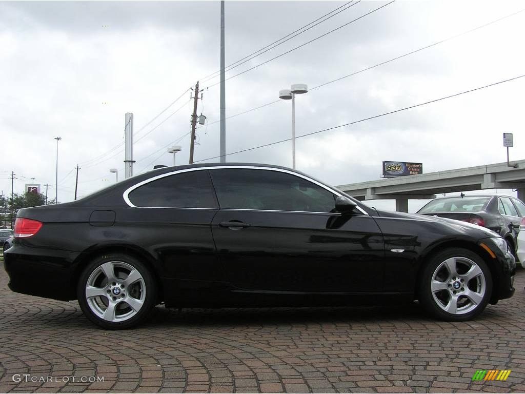 2007 3 Series 328i Coupe - Jet Black / Cream Beige photo #5