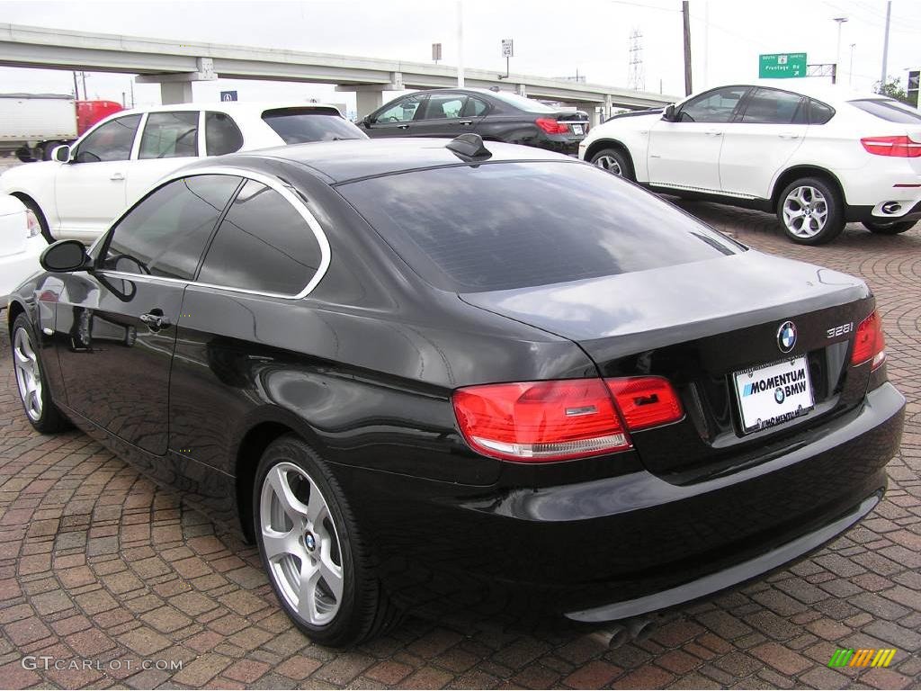 2007 3 Series 328i Coupe - Jet Black / Cream Beige photo #10