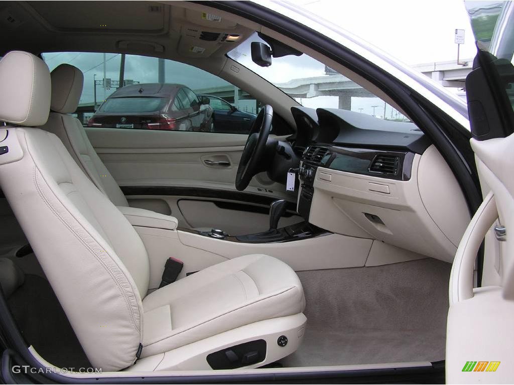 2007 3 Series 328i Coupe - Jet Black / Cream Beige photo #17