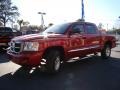 2008 Inferno Red Crystal Pearl Dodge Dakota SLT Crew Cab  photo #30