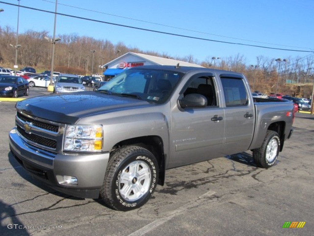 2008 Silverado 1500 LT Crew Cab 4x4 - Graystone Metallic / Ebony photo #5