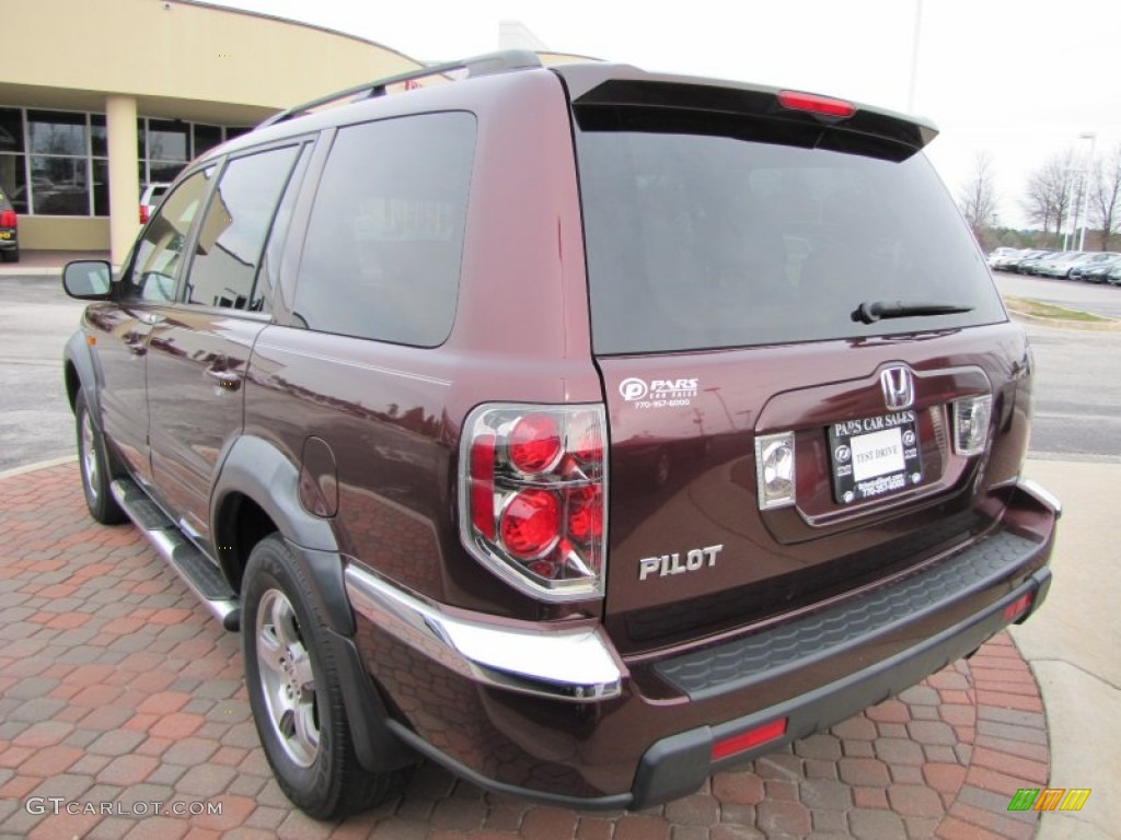 2007 Pilot EX-L - Dark Cherry Pearl / Gray photo #2