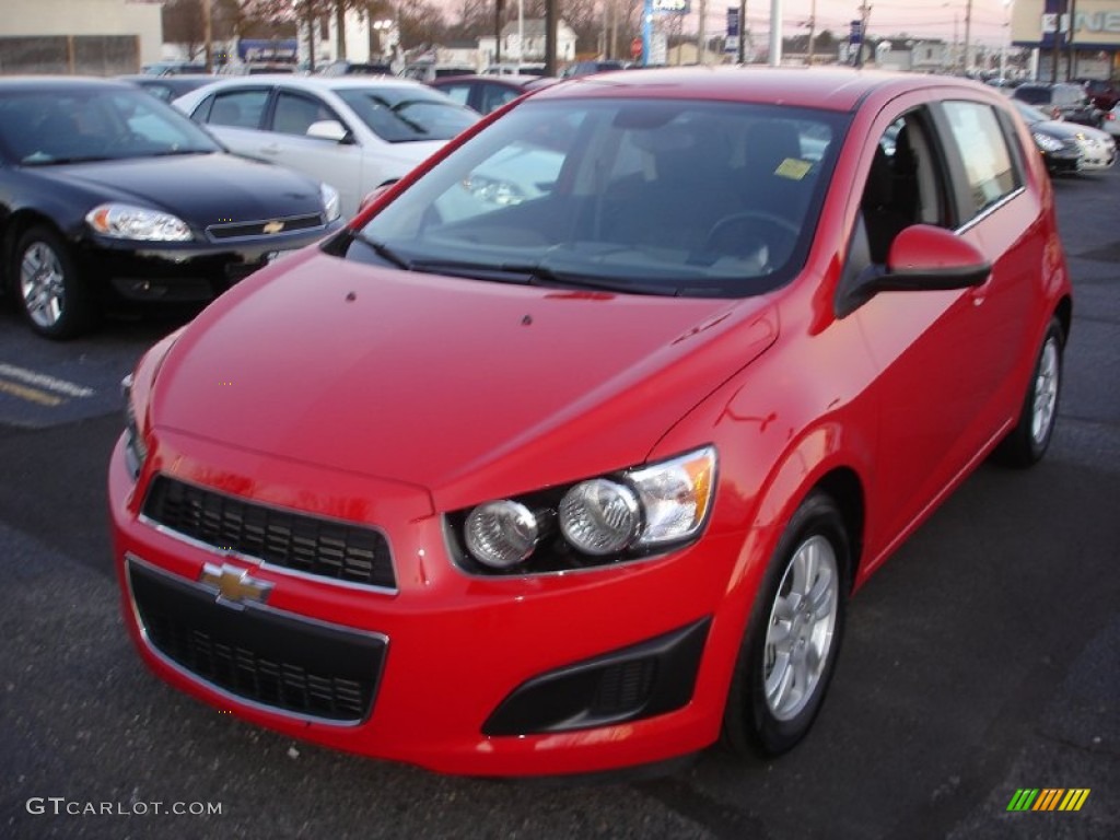 Victory Red 2012 Chevrolet Sonic LT Hatch Exterior Photo #60612236