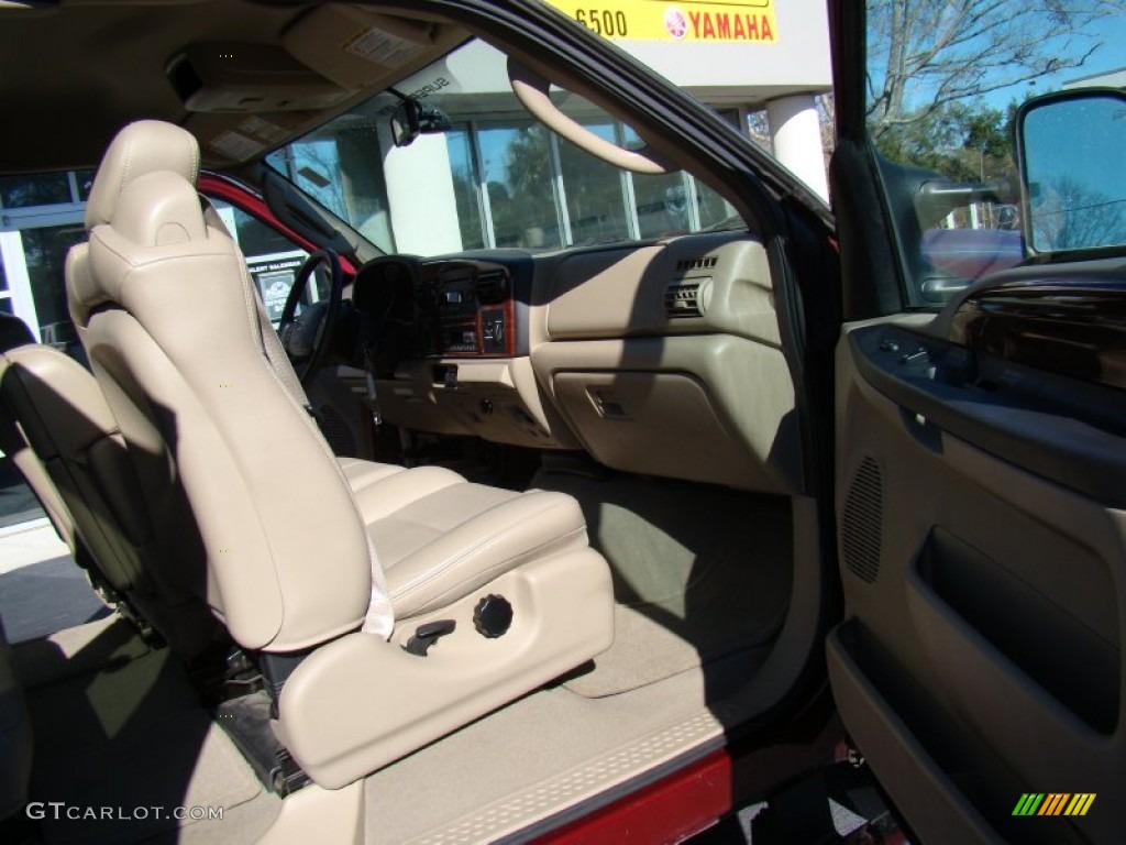 2006 F250 Super Duty FX4 SuperCab 4x4 - Dark Toreador Red Metallic / Tan photo #13