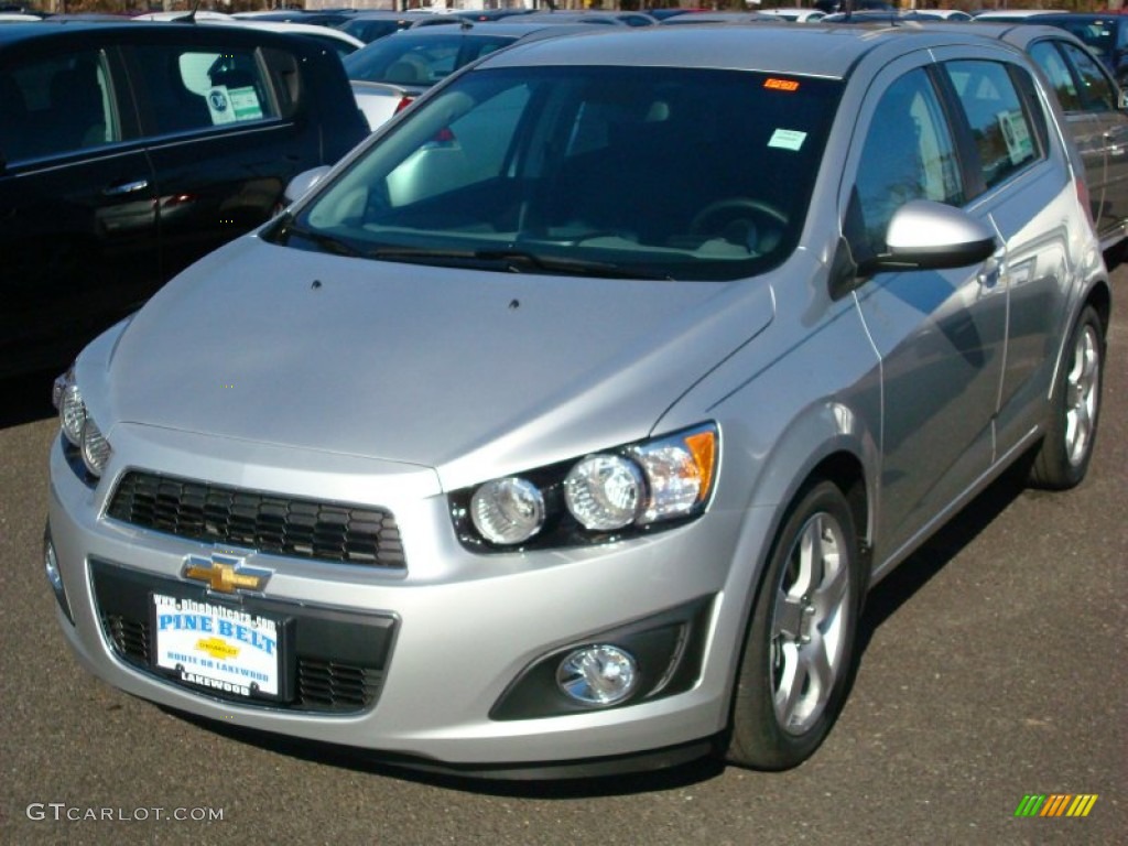 2012 Sonic LTZ Hatch - Silver Ice Metallic / Jet Black/Dark Titanium photo #1