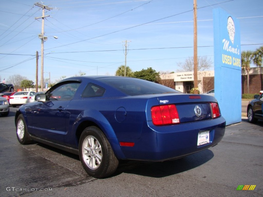 2007 Mustang V6 Deluxe Coupe - Vista Blue Metallic / Medium Parchment photo #6