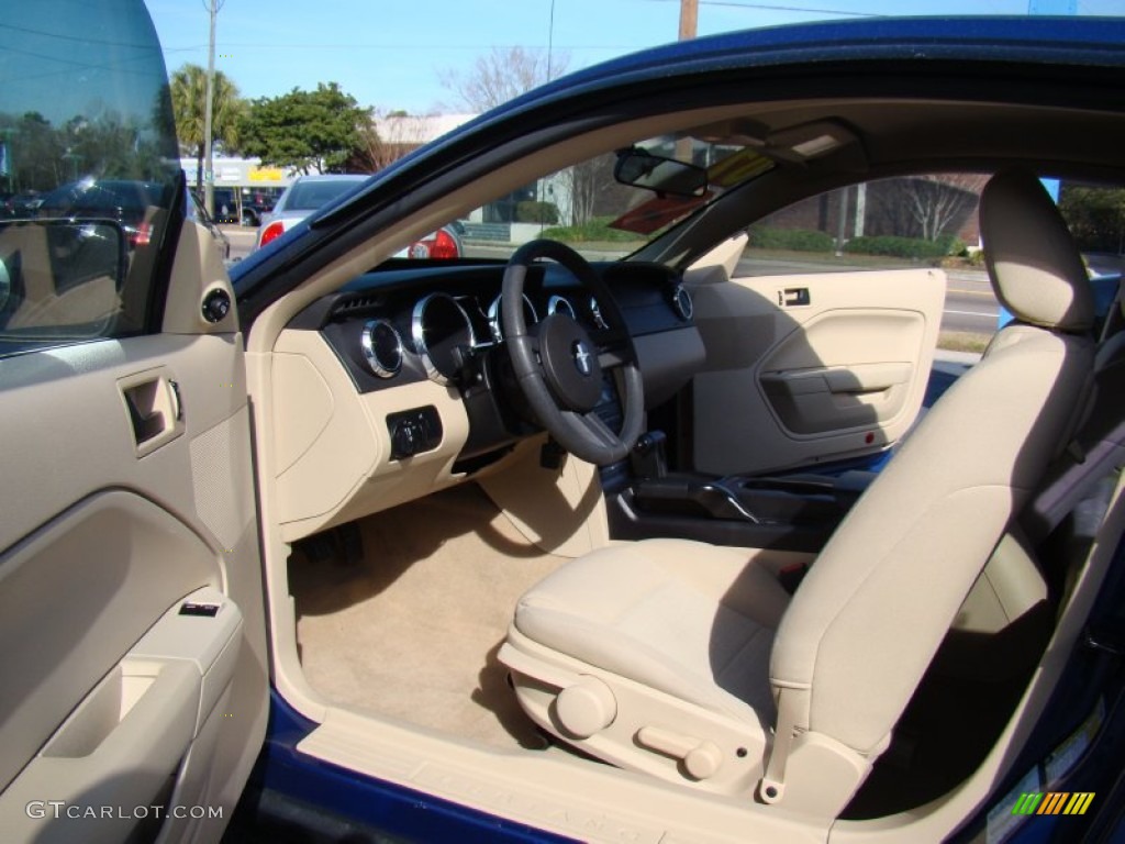 2007 Mustang V6 Deluxe Coupe - Vista Blue Metallic / Medium Parchment photo #9