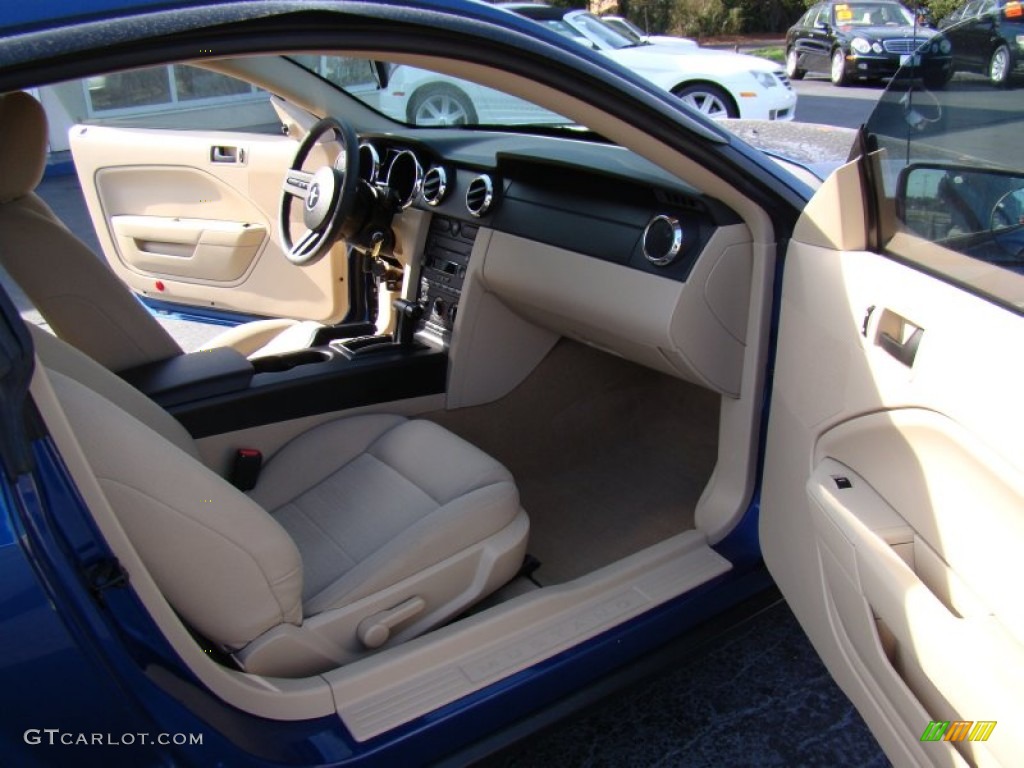2007 Mustang V6 Deluxe Coupe - Vista Blue Metallic / Medium Parchment photo #11