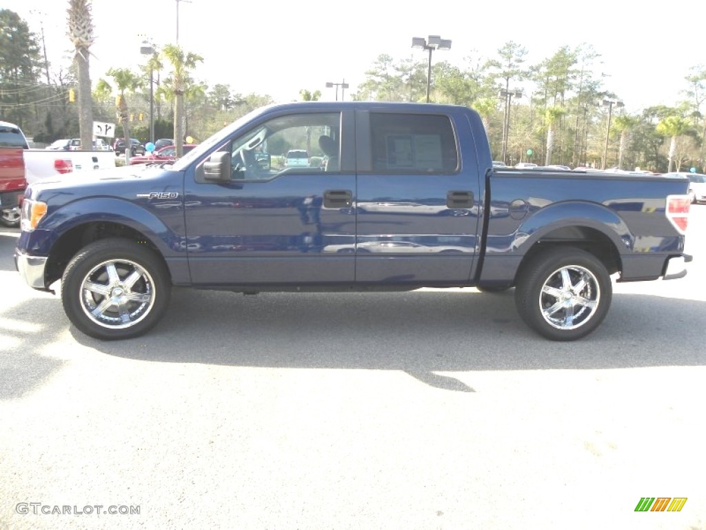 2010 F150 XLT SuperCrew - Dark Blue Pearl Metallic / Tan photo #2